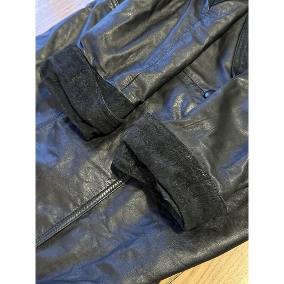 Vintage Pelle Studio Black Leather Trench Coat Full Length Long Duster Jacket‎ - Picture 14 of 16